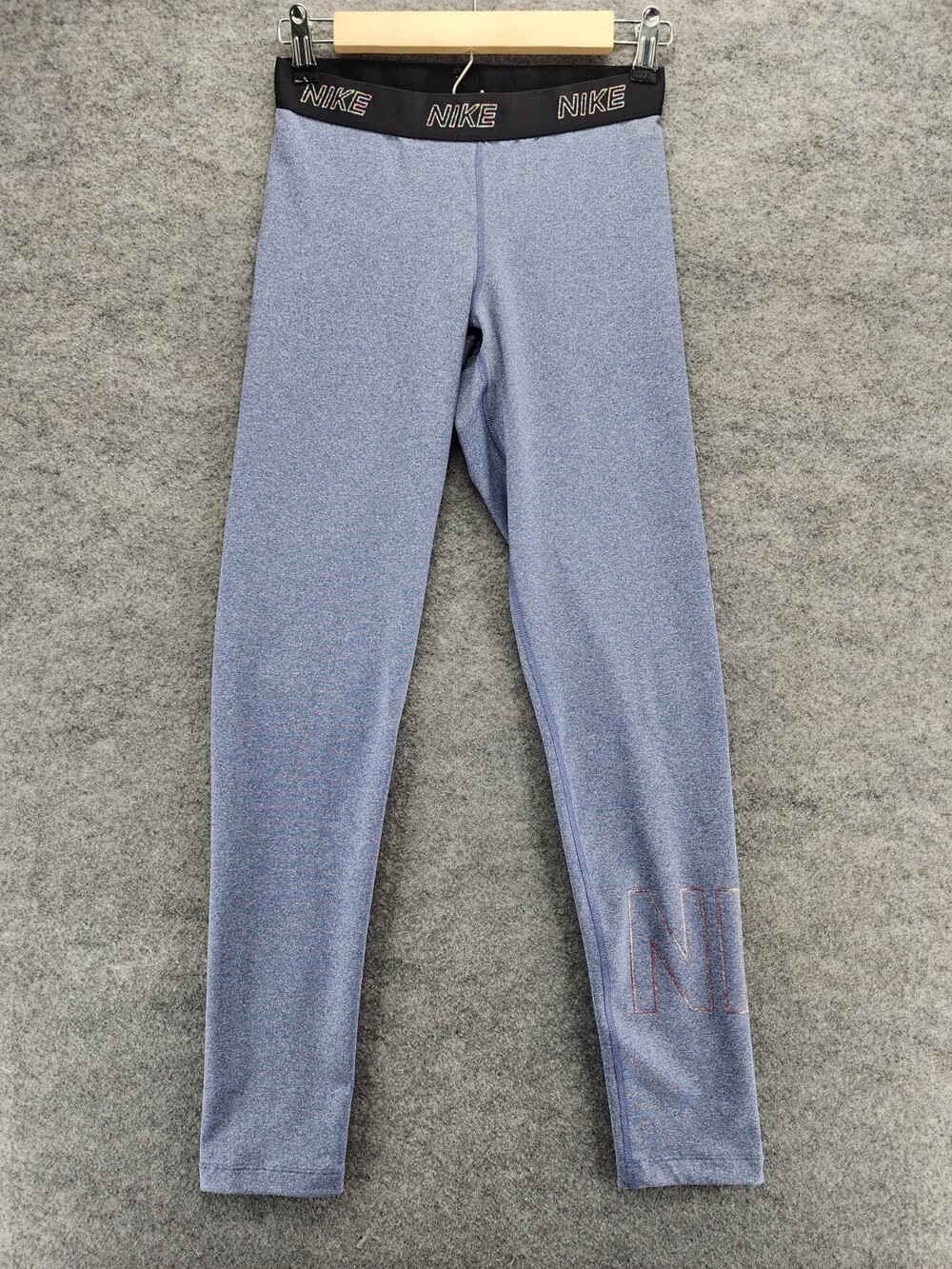 Nike Leggings Womens Medium Dri Fit Blue Purple Activewear